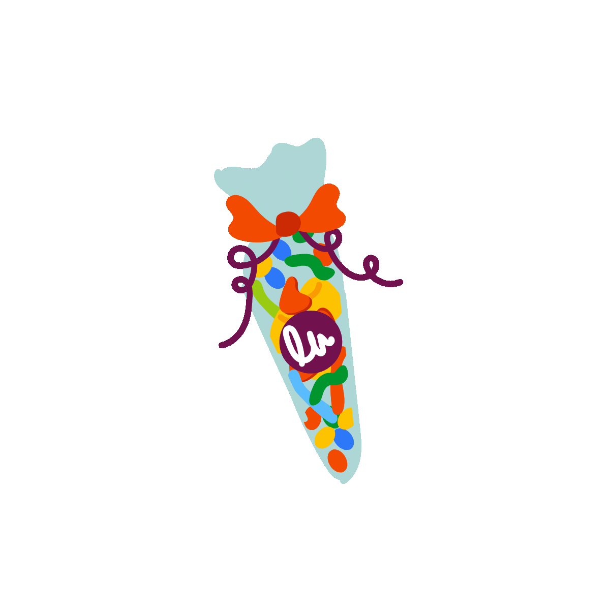Sweet Cone Flat Animated Sticker Design