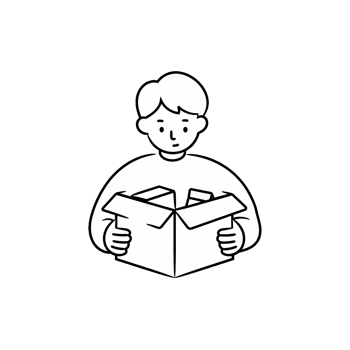 Hand-Drawn Product Delivery Doodle Icon