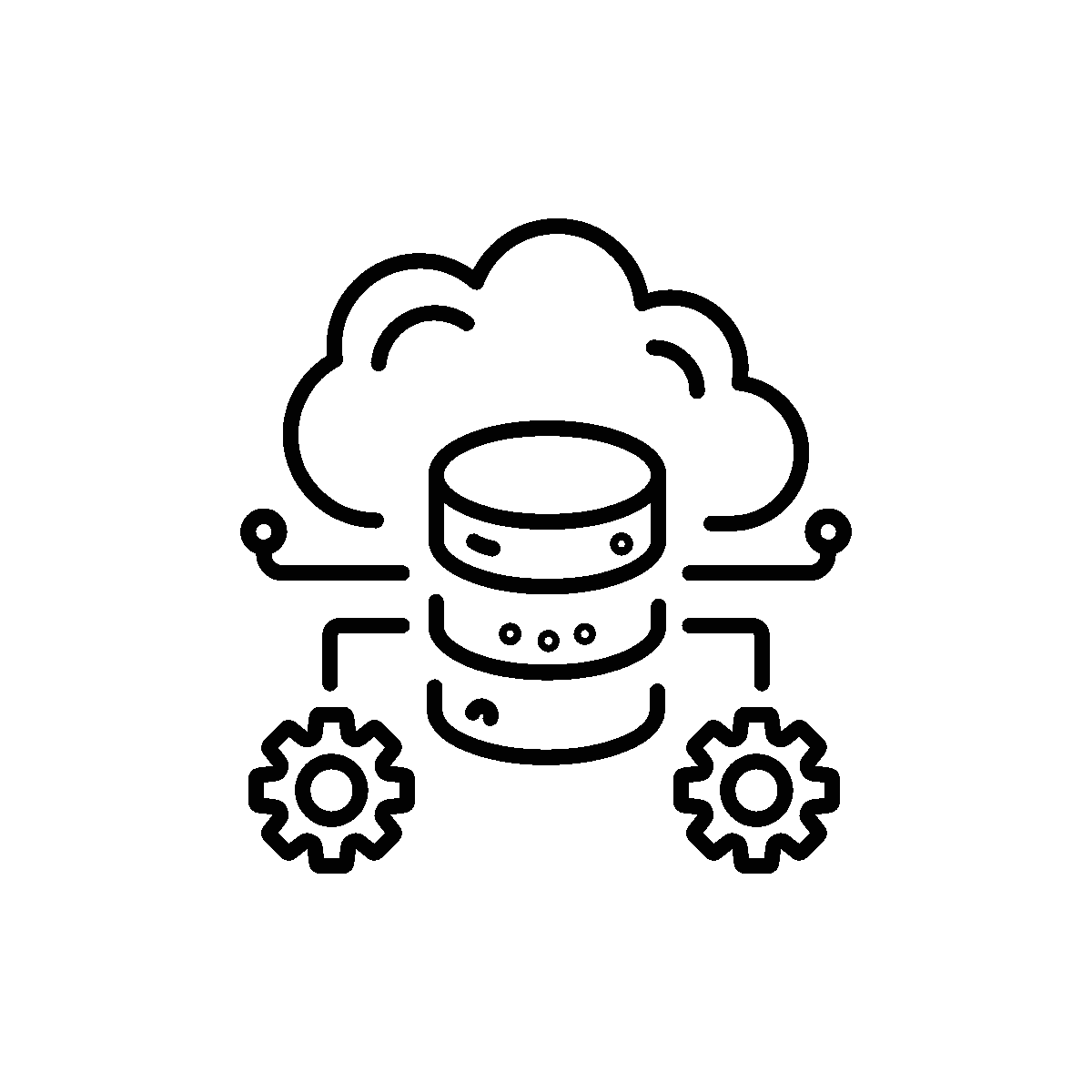 Animated Cloud Database Lottie Asset