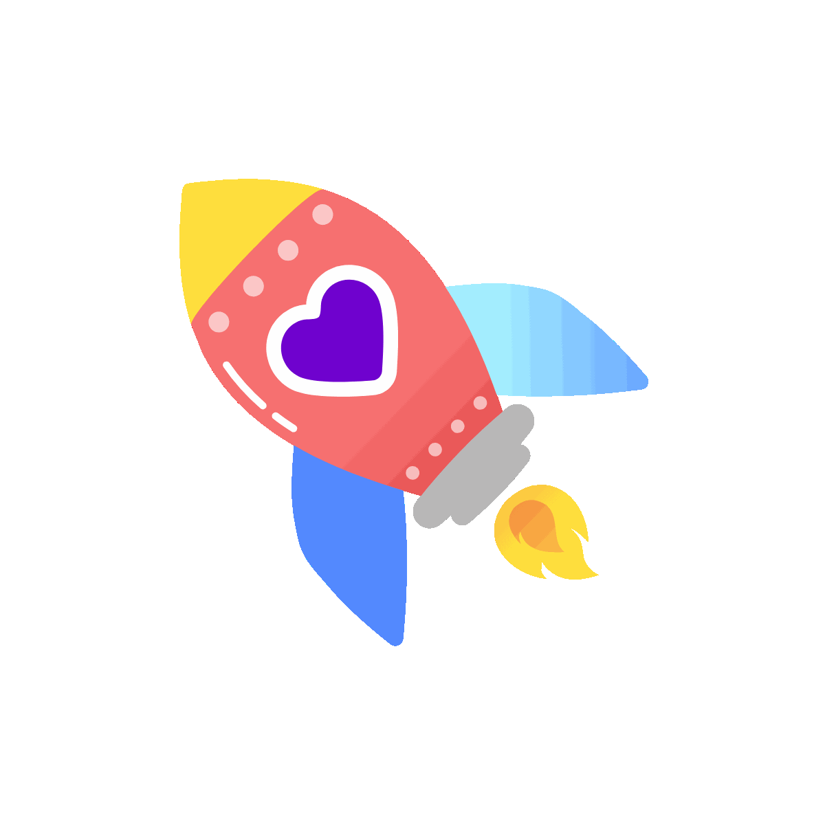 Flat Animated Love Boost Icon Design
