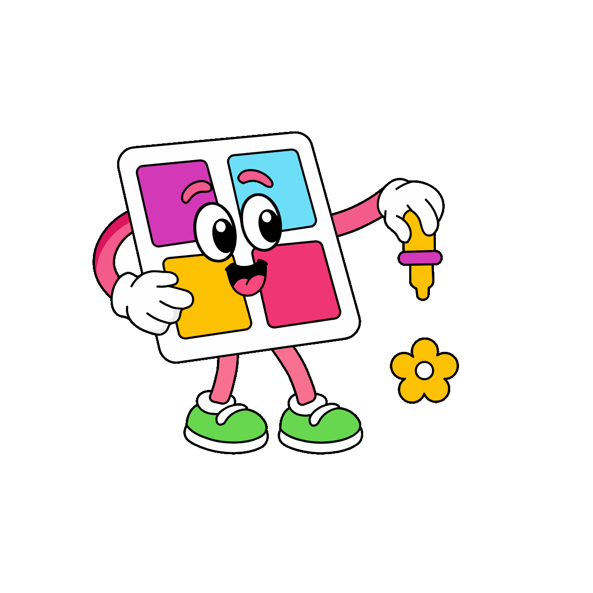 Animated Recoloring Tool Character