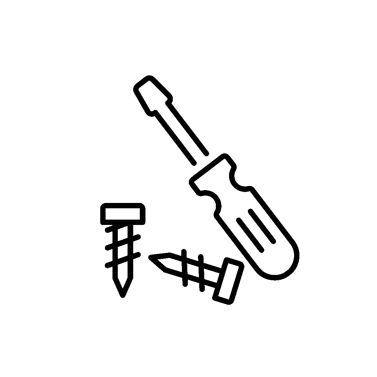 Animated icon of a screwdriver tool use