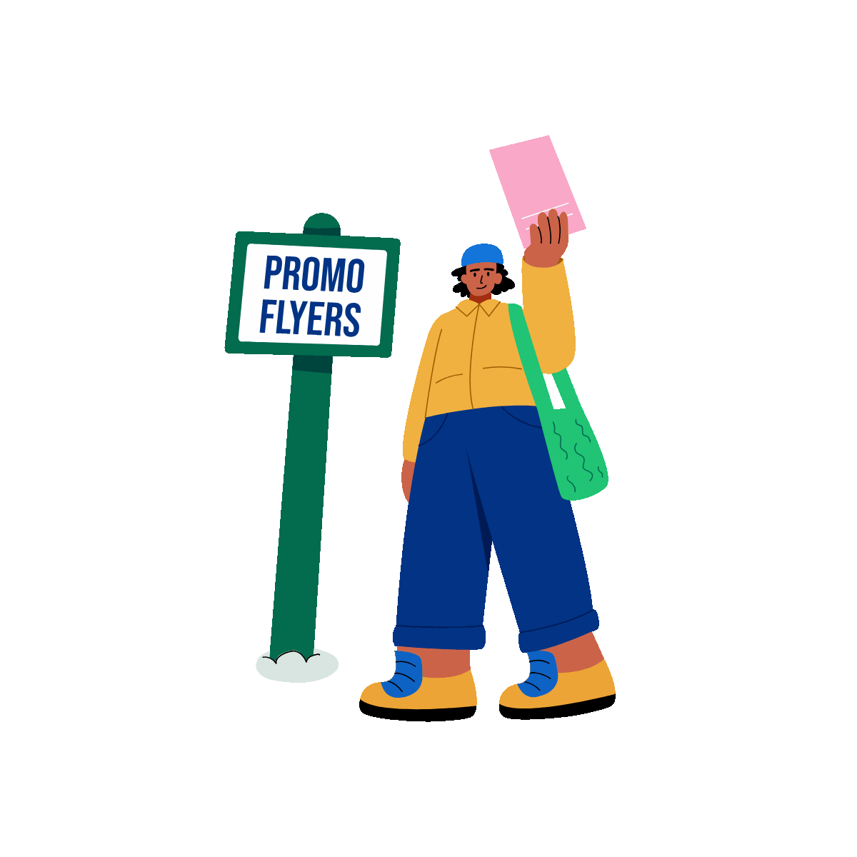 Promo Flyers Flat Animation Illustration