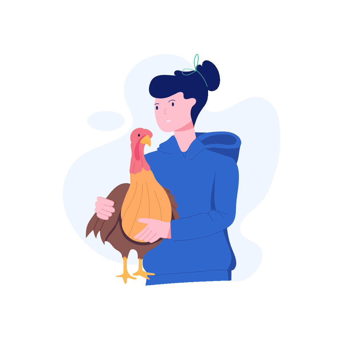 Thanksgiving girl festive character design