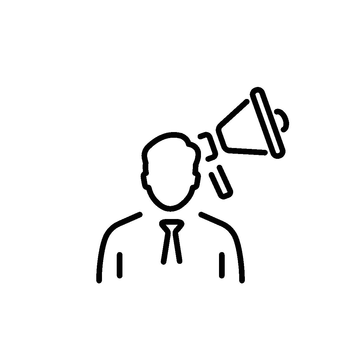 Linear animated icon for influencer marketing