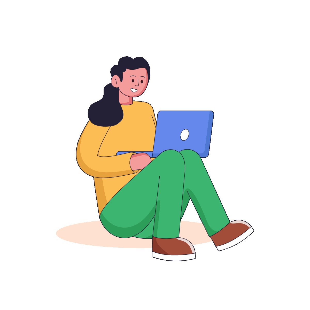 Flat Animated Bitcoin Chat Illustration