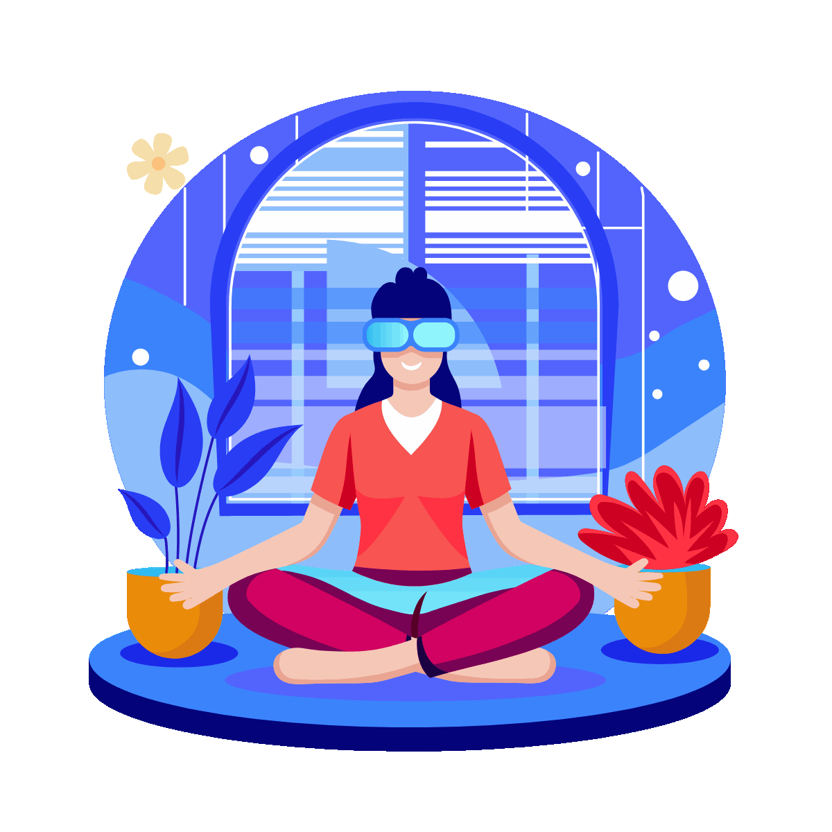 Flat Animated AI Speaker Illustration