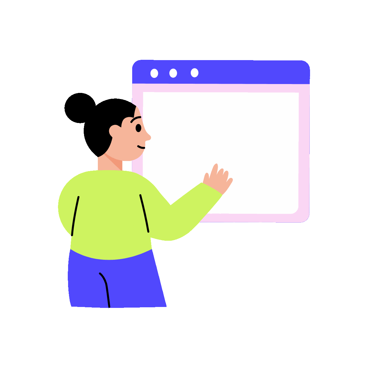 Robot Chat Flat Animated Illustration