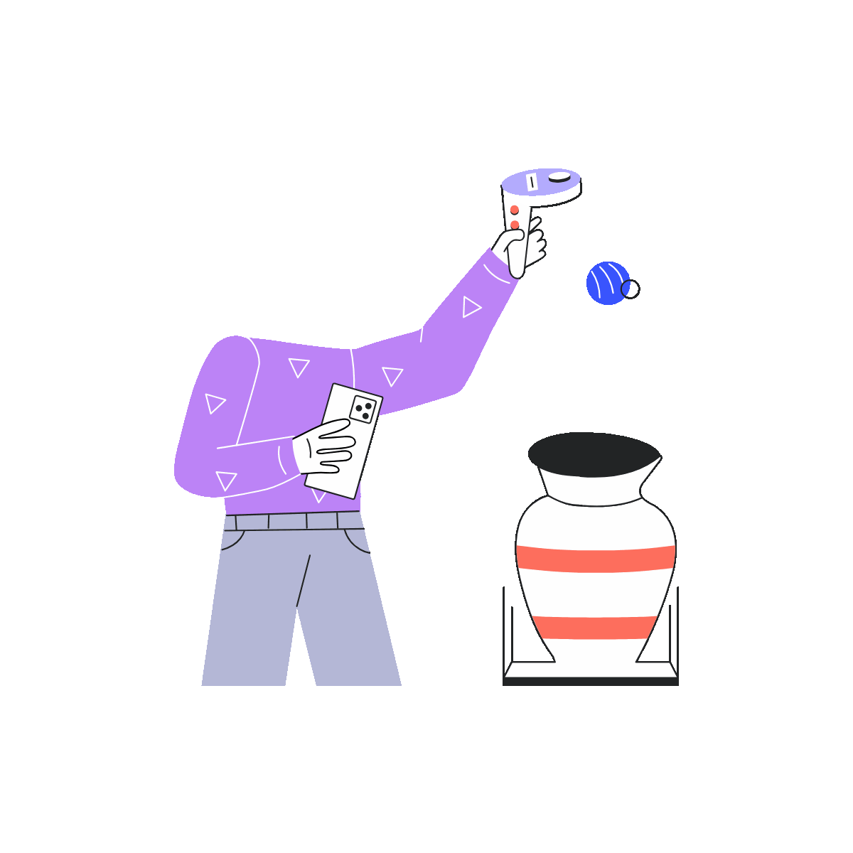 Handy Animated Linear AR Museum Illustration