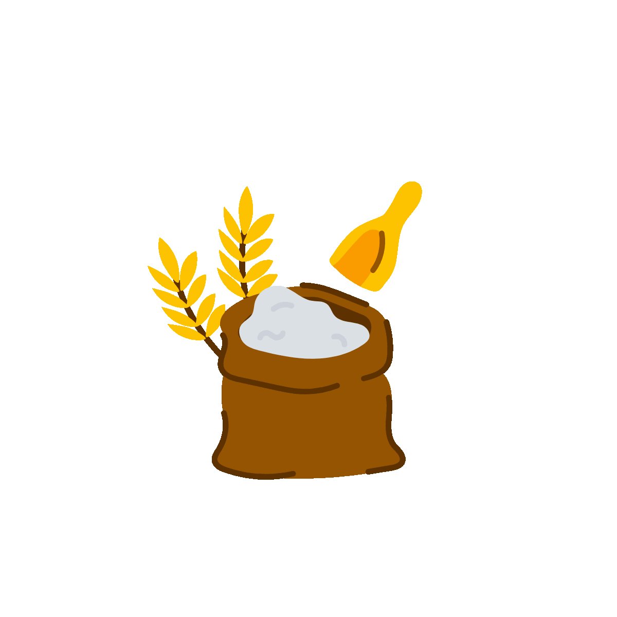 Food Zakah Flat Animated Sticker Design