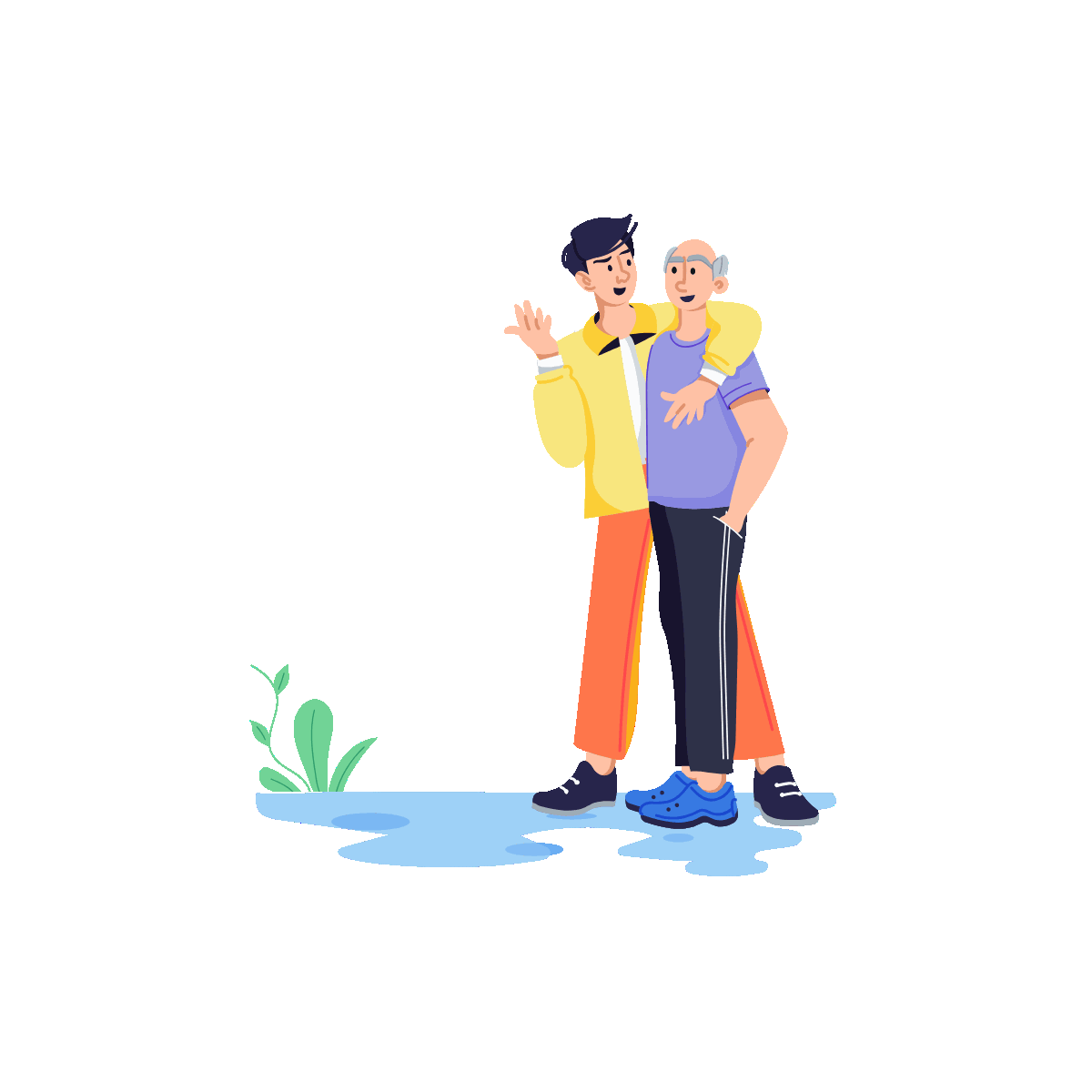 Grandfather and Grandson Sharing Love