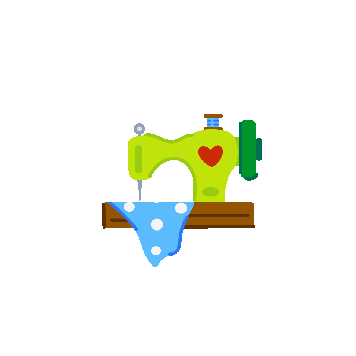 Download Flat Sticker of Sewing Machine