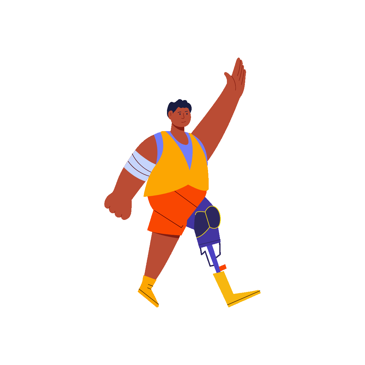 Accessible Sport Flat Animated Illustration