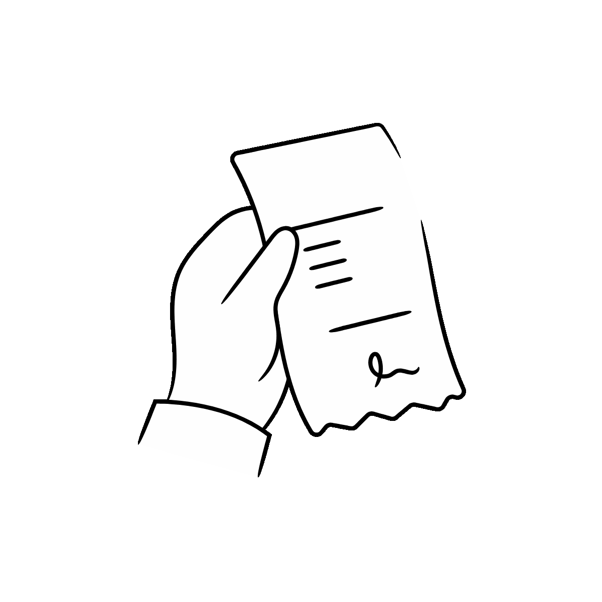 Hand-Drawn Order Receipt Doodle Icon Design
