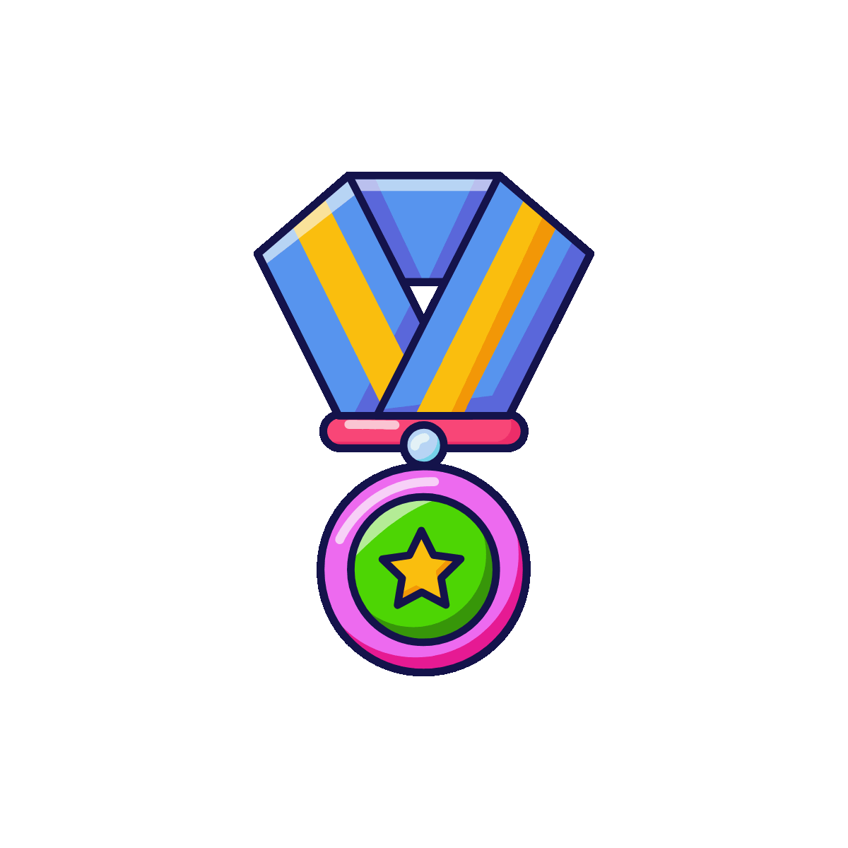 Medal Award Flat Animated Icon Design