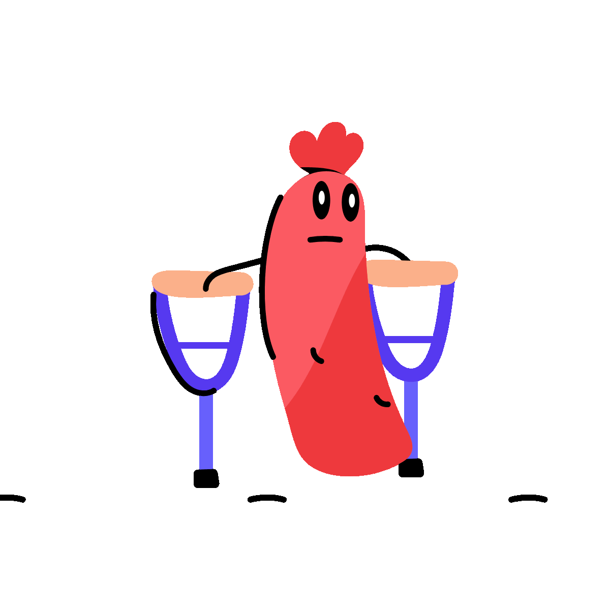 Creative Hot Sausage Animated Sticker