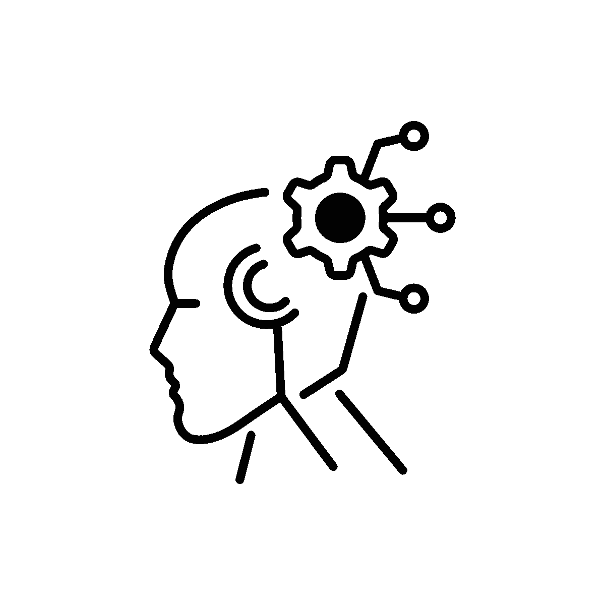Outline Animated Cognitive Thinking Icon