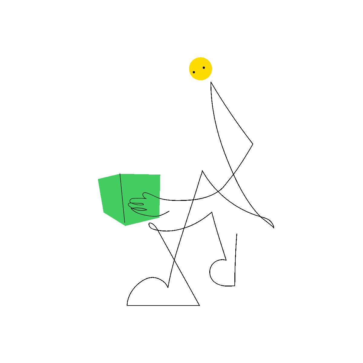 Animated VR Technology Line Illustration