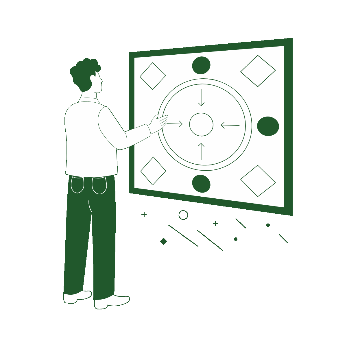 Optimizing Servers Hand Drawn Illustration