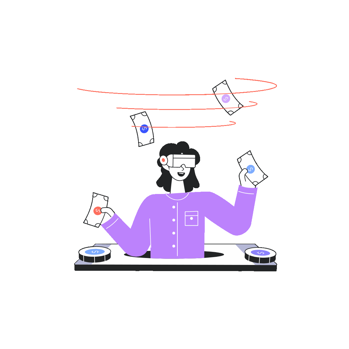 Modern Linear Animated AR Finance Art