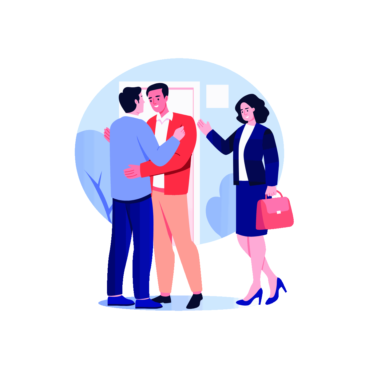 Homeowner Flat Animated Illustration Design