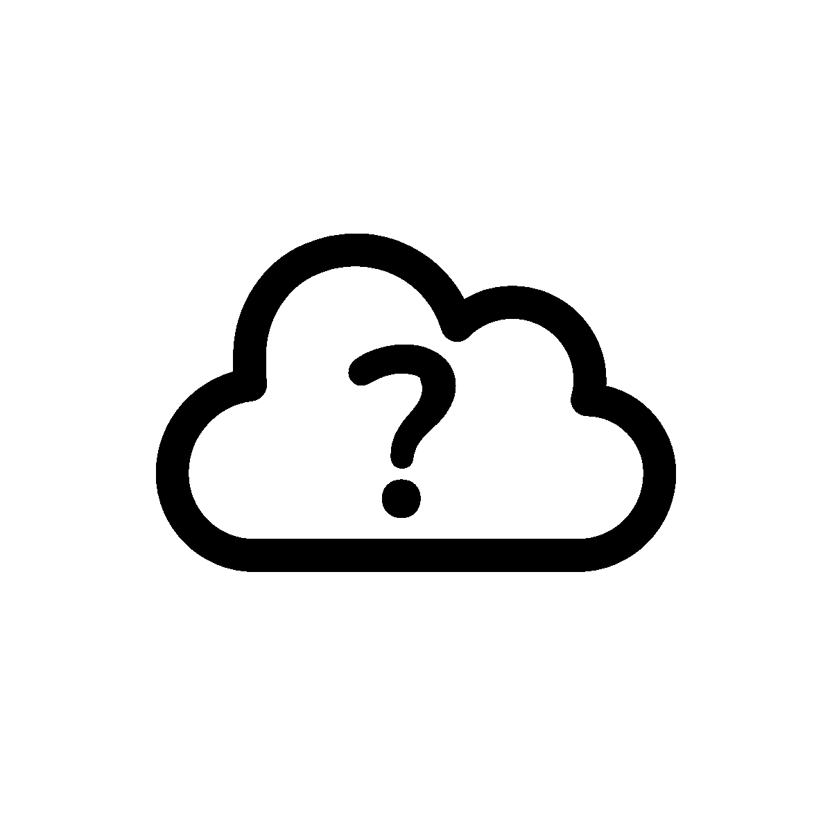 A unique line hover animation of cloud error