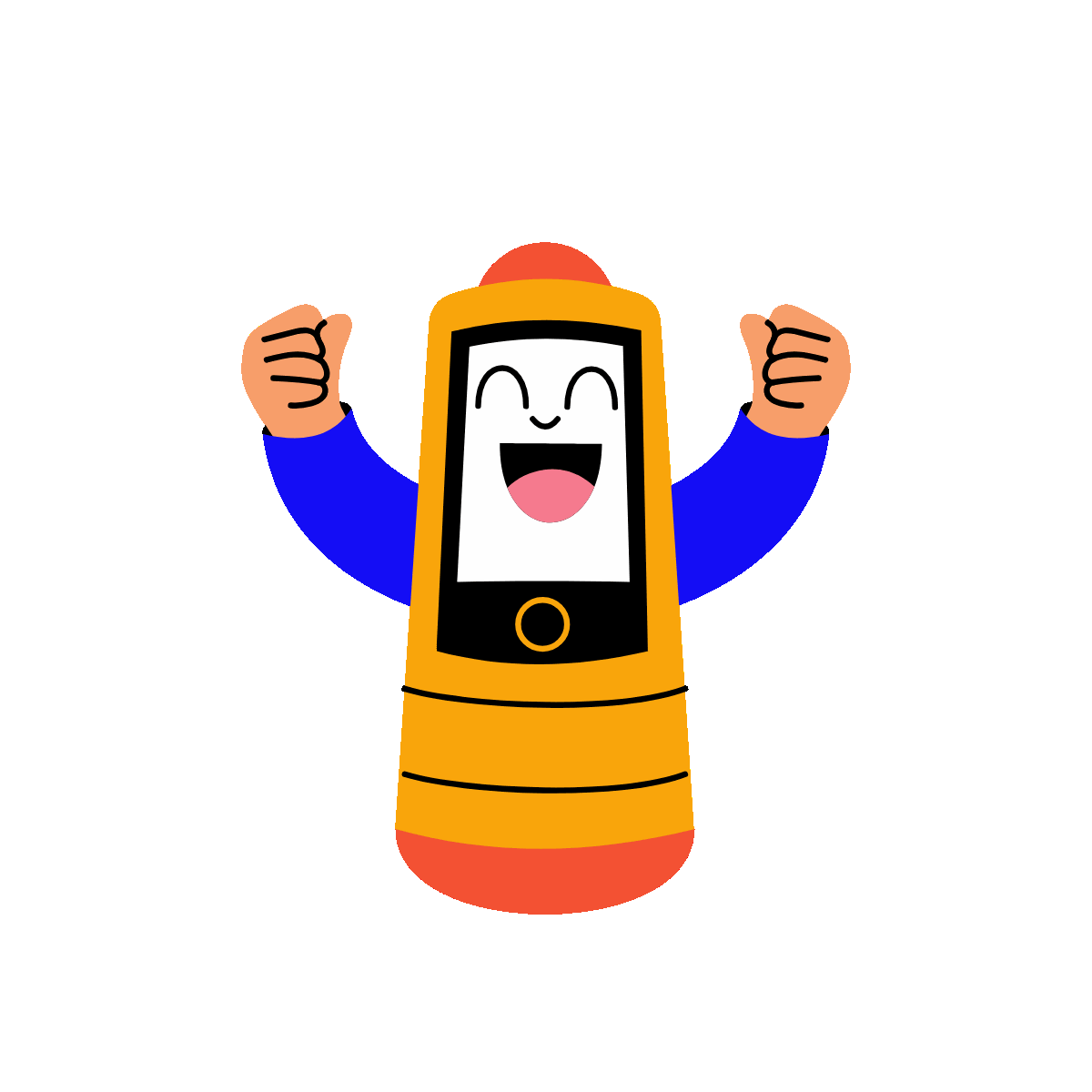 A flat style animated illustration showing an ai speaker