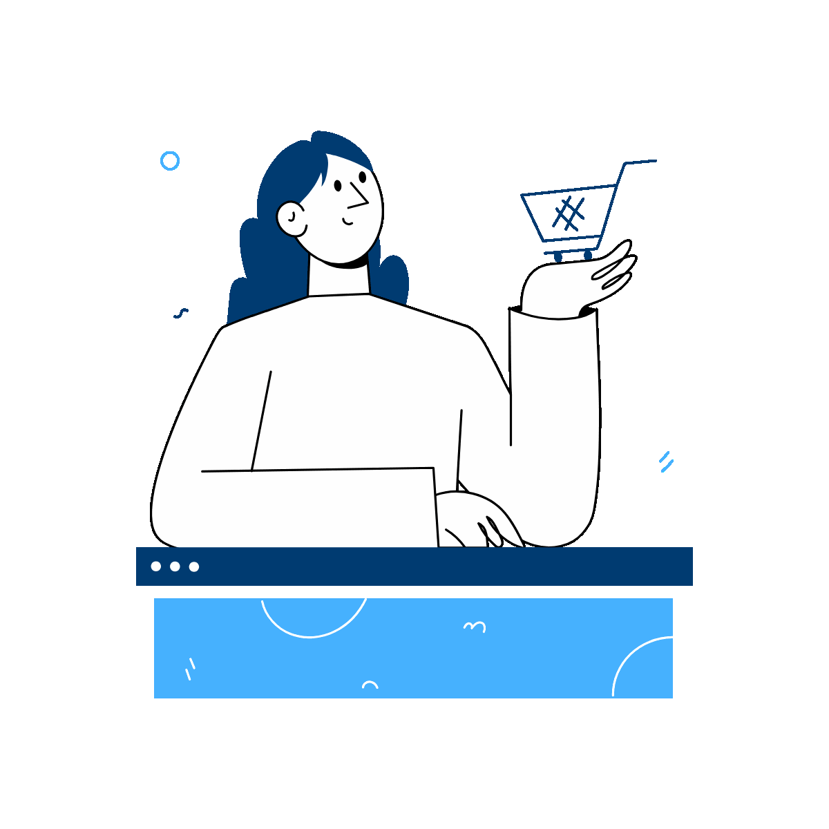 Ecommerce Marketing Sketchy Illustration
