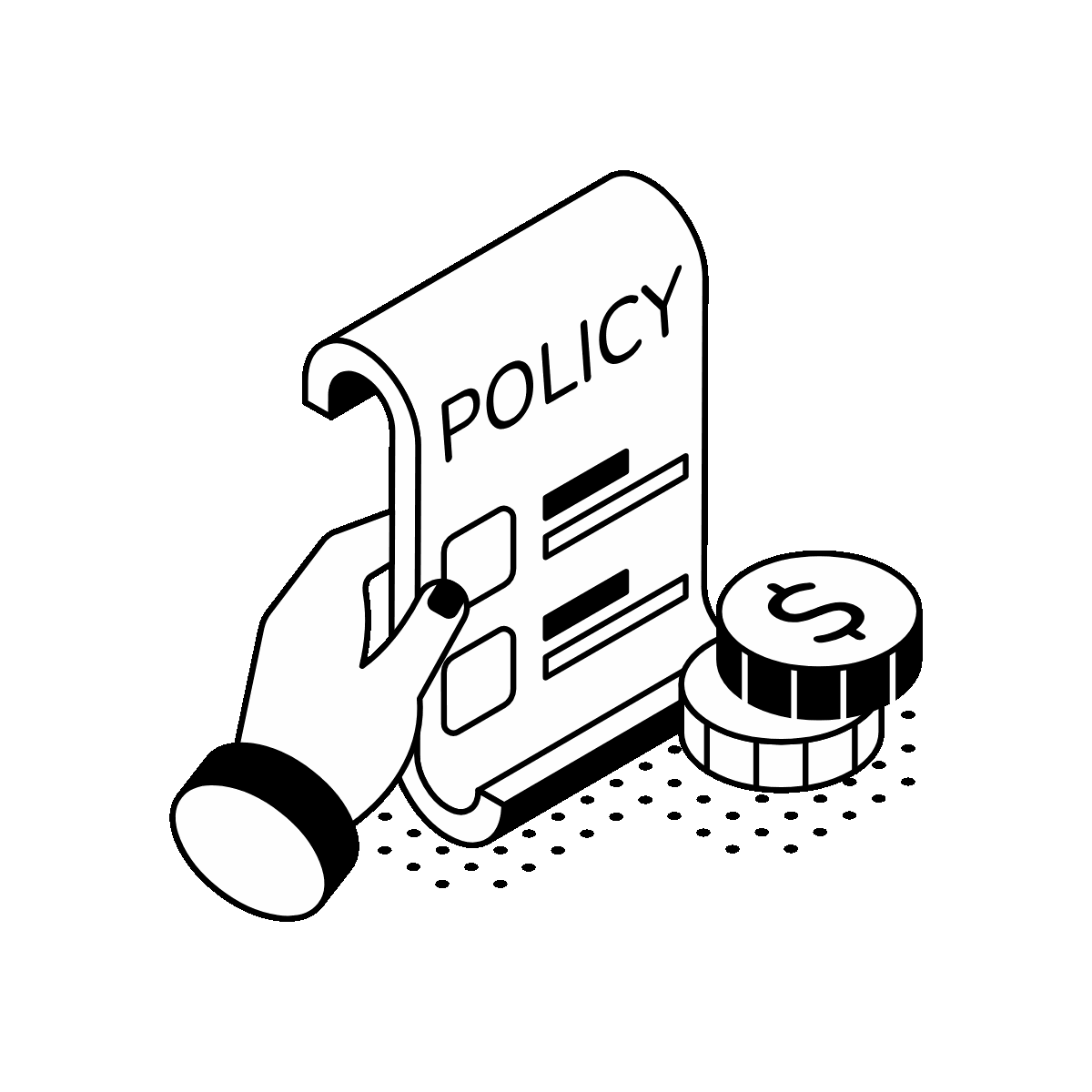 Animated Isometric Refund Policy Icon