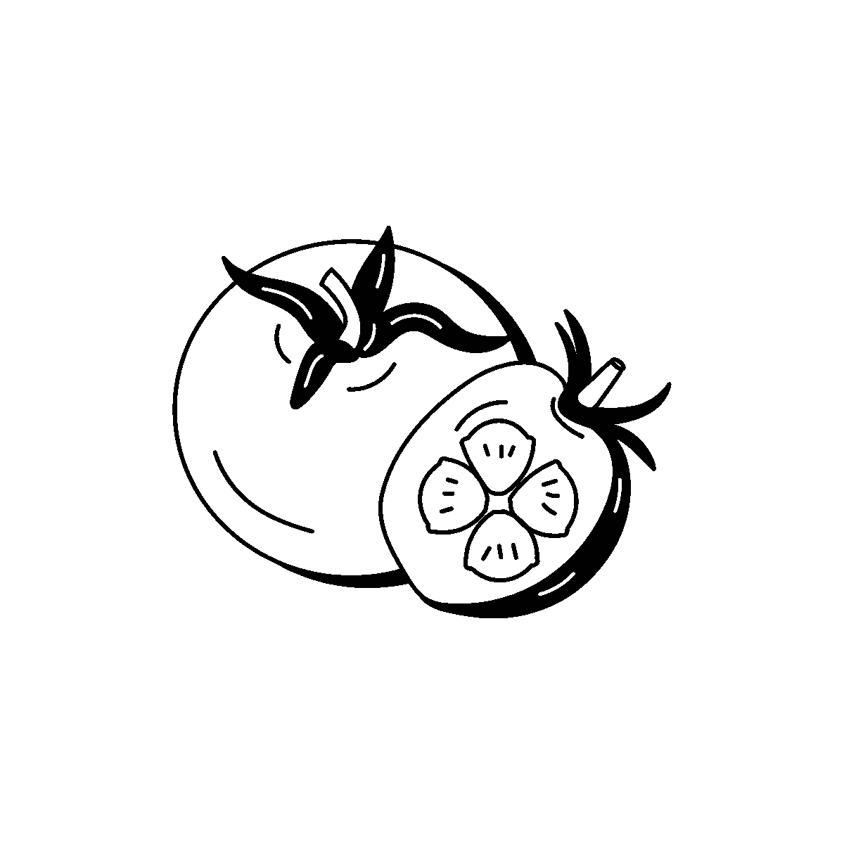 Tomatoes doodle animated icon