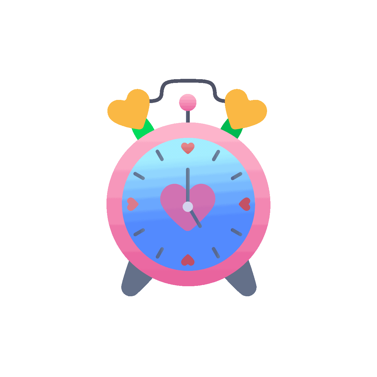 Flat Animated Love Reminder Icon Design
