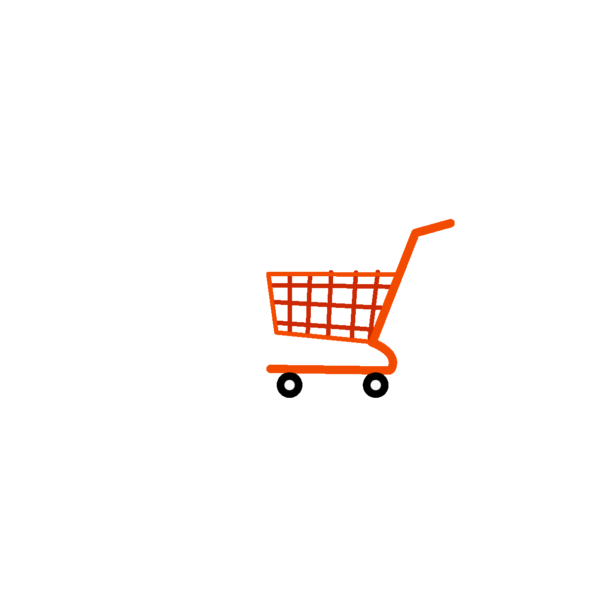 Shopping Trolley Flat Animated Sticker