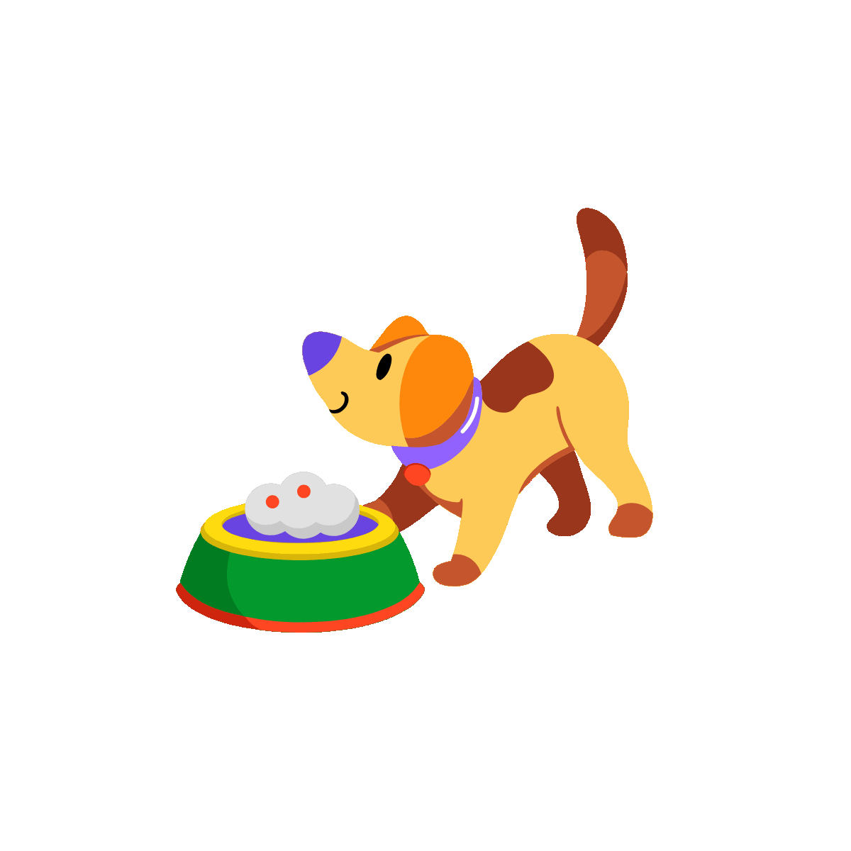 Animated Dog Playing a Baseball Game