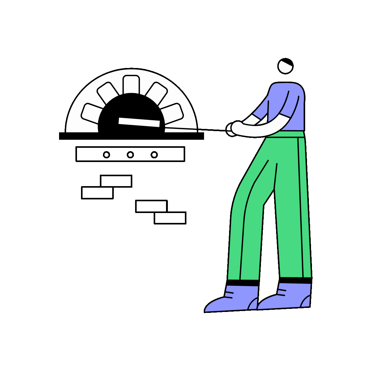Flat Animated AI Detection Illustration