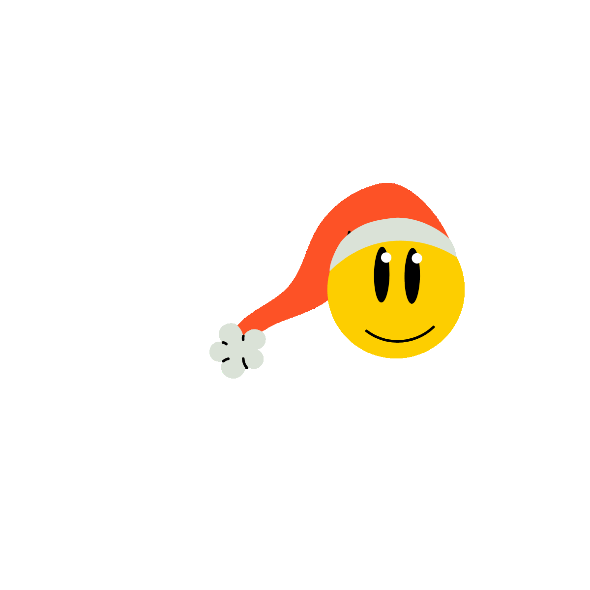 Christmas emoji animated flat sticker