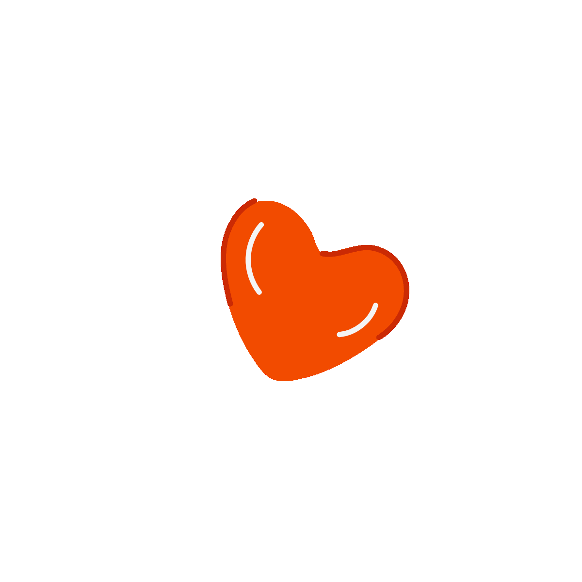 Flat Animated Stabbed Heart Sticker