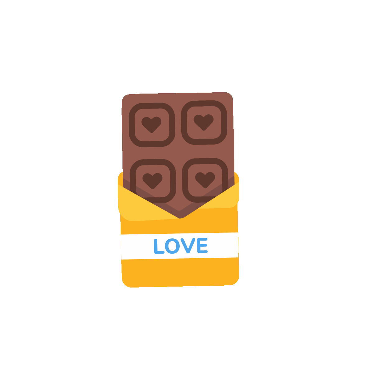 Animated icon of Valentine chocolate