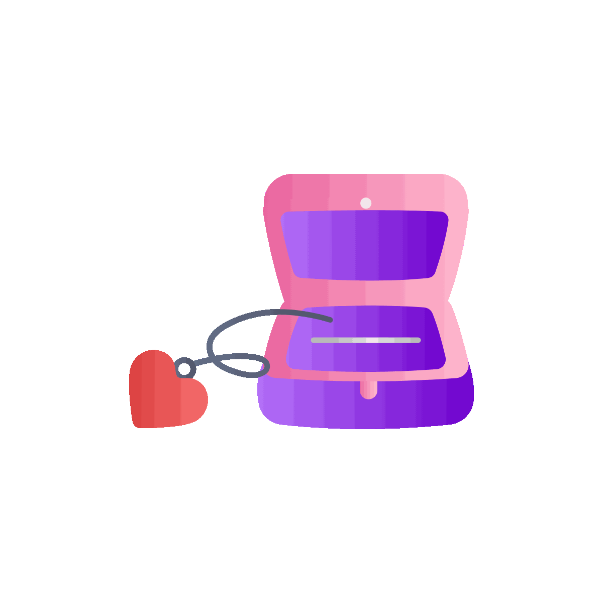 Flat Animated Diamond Ring Icon Design
