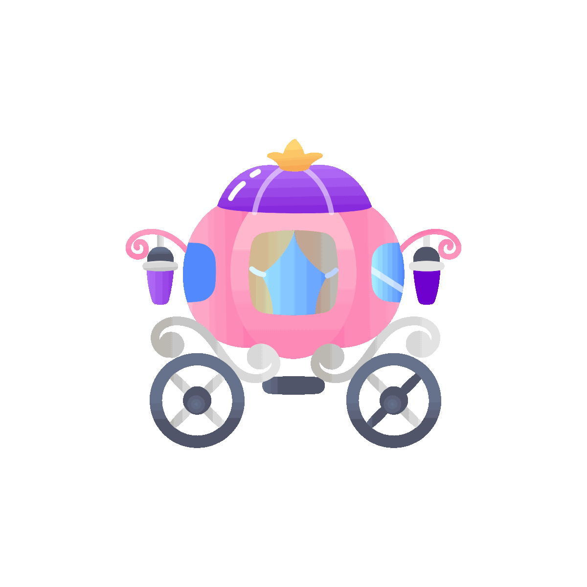 Animated Fantasy Princess Carriage Icon