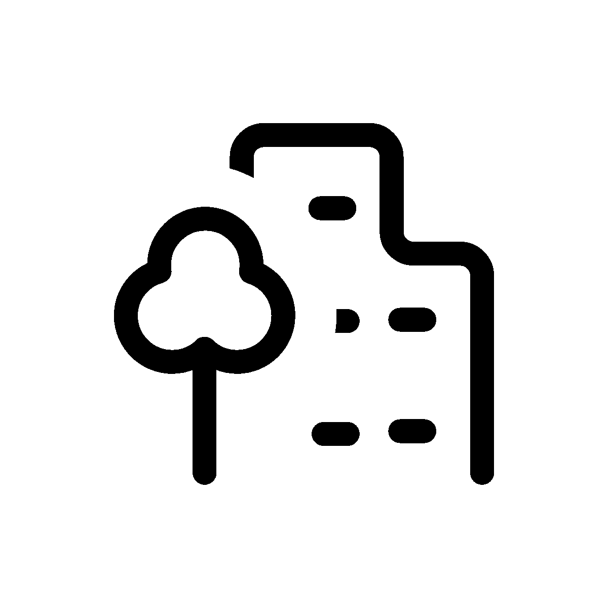 Hover animation of apartment, outline style