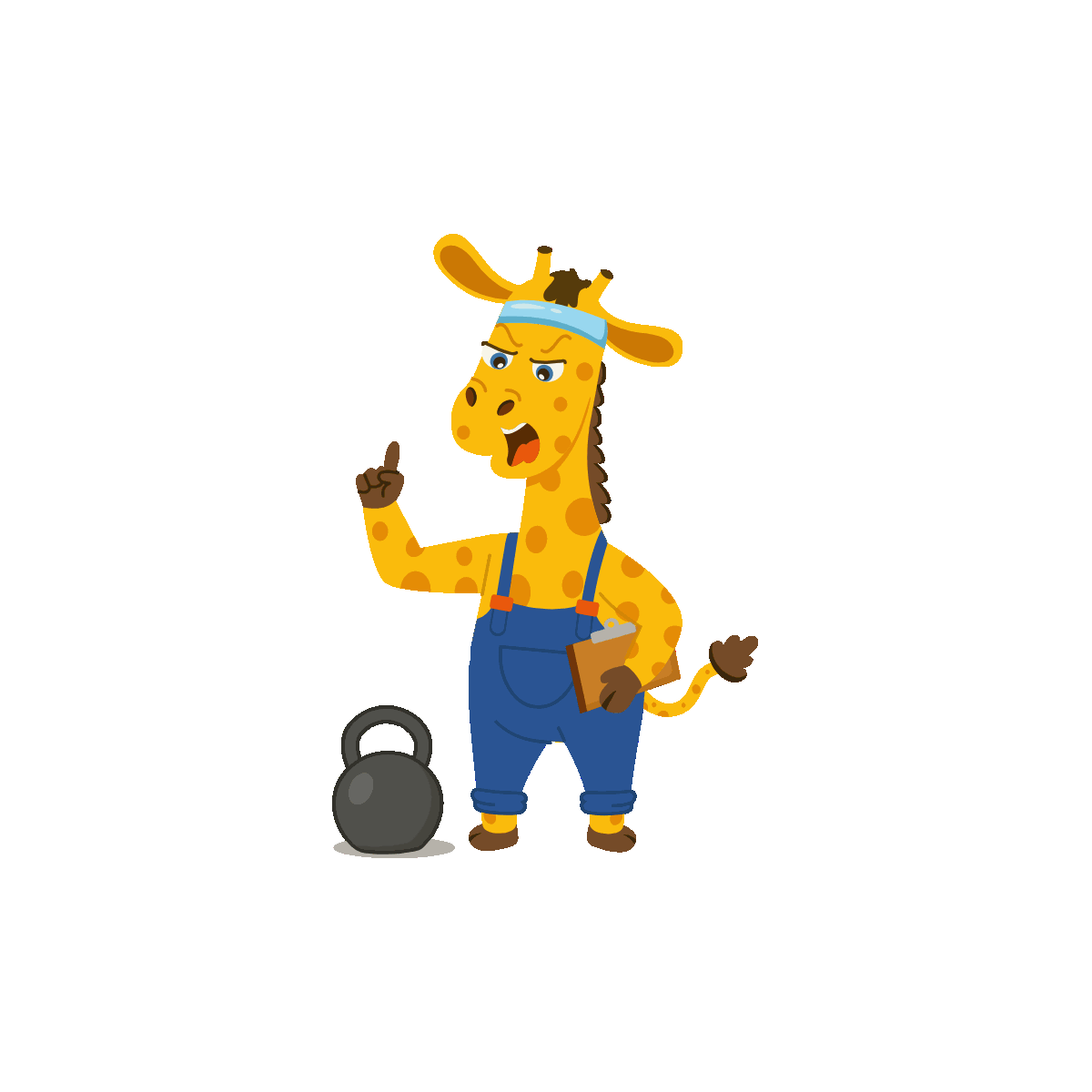 Thinking Giraffe Beside Question Mark