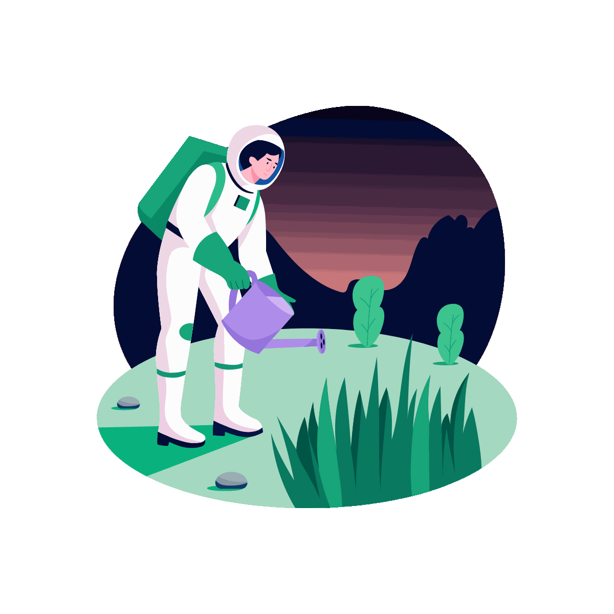 Space Plants Science Fiction Illustration