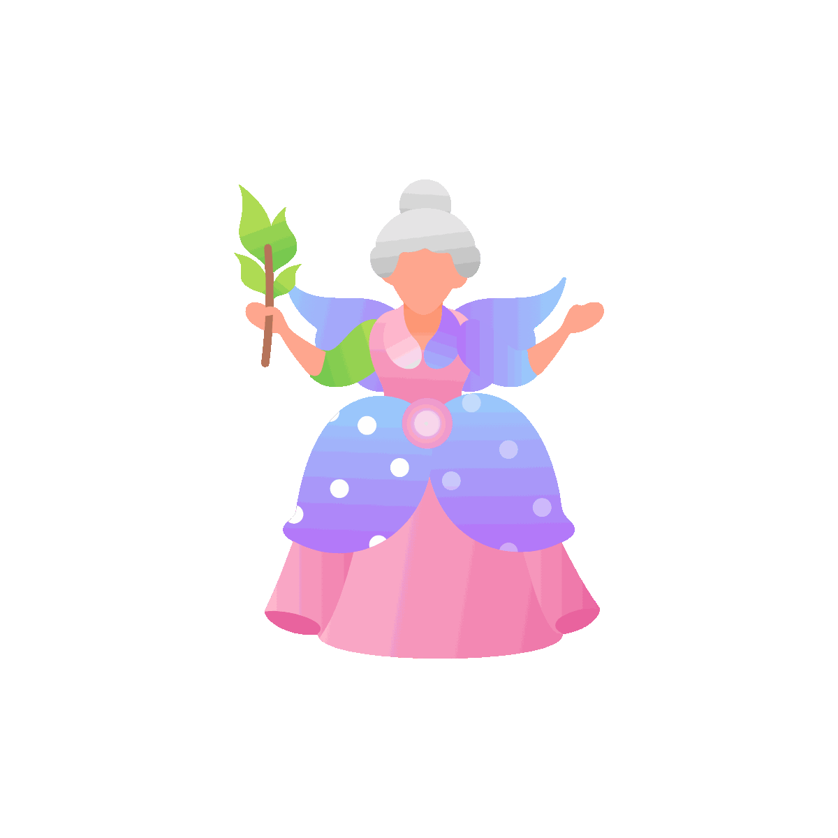 Animated Fairy Princess Character Icon