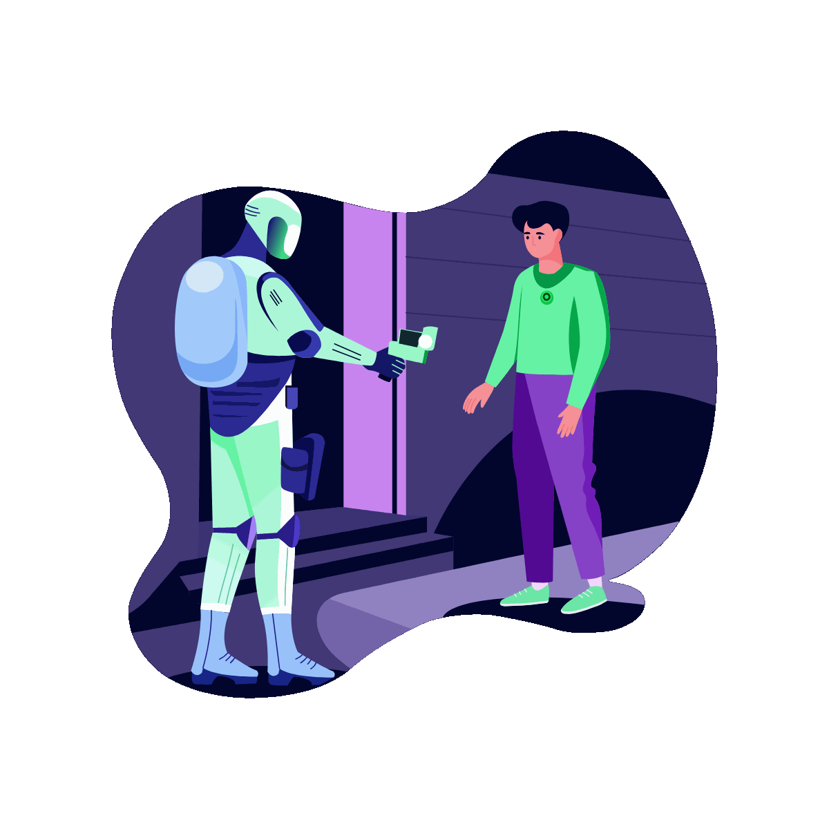Robot Police Security Illustration Design