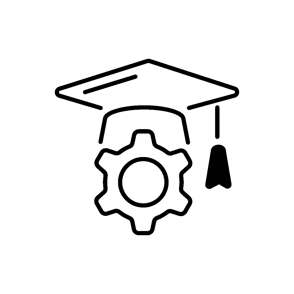 Line Animated AI Education Outline Icon