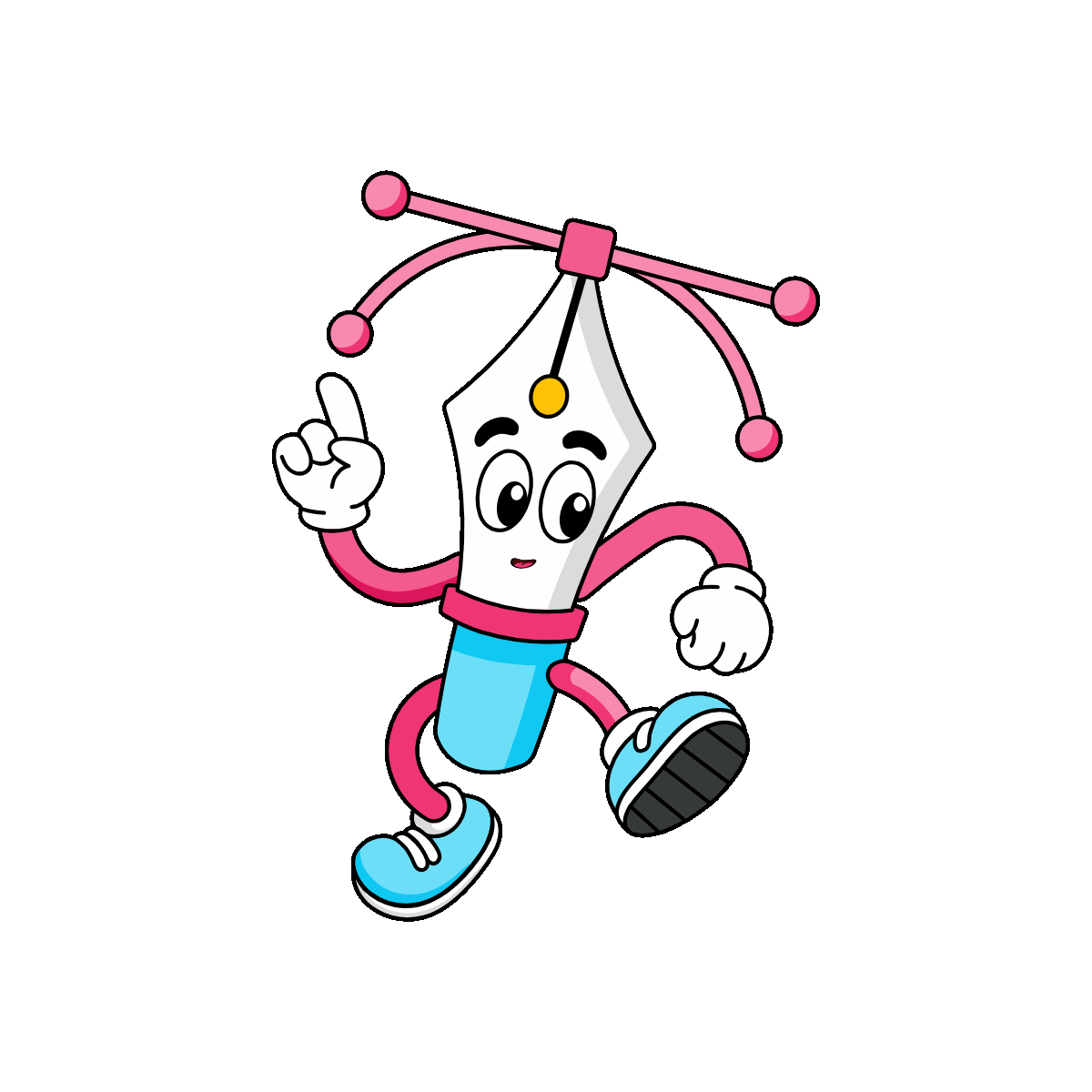 Animated Pen Tool Character