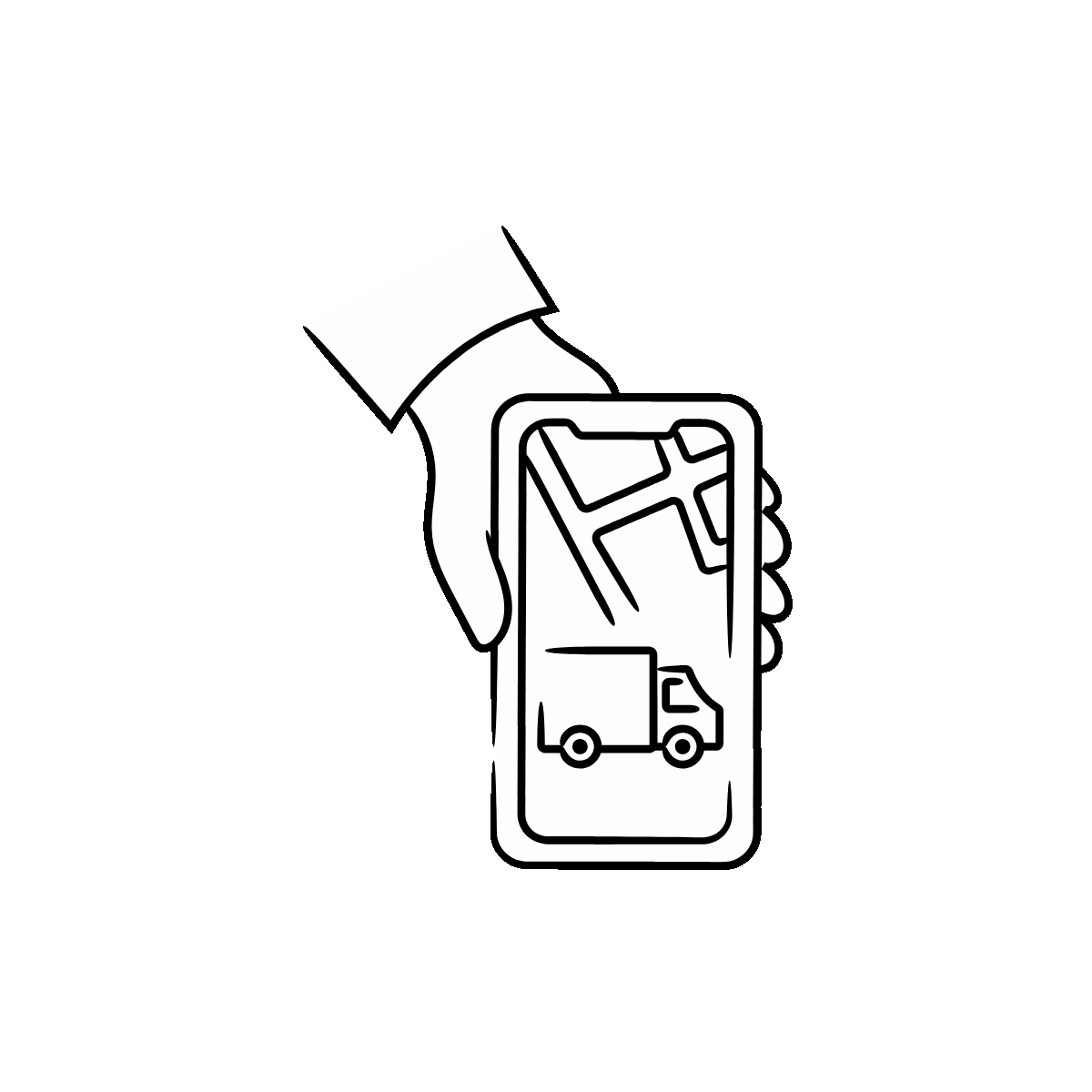 Hand-Drawn App Tracking Doodle Icon Design