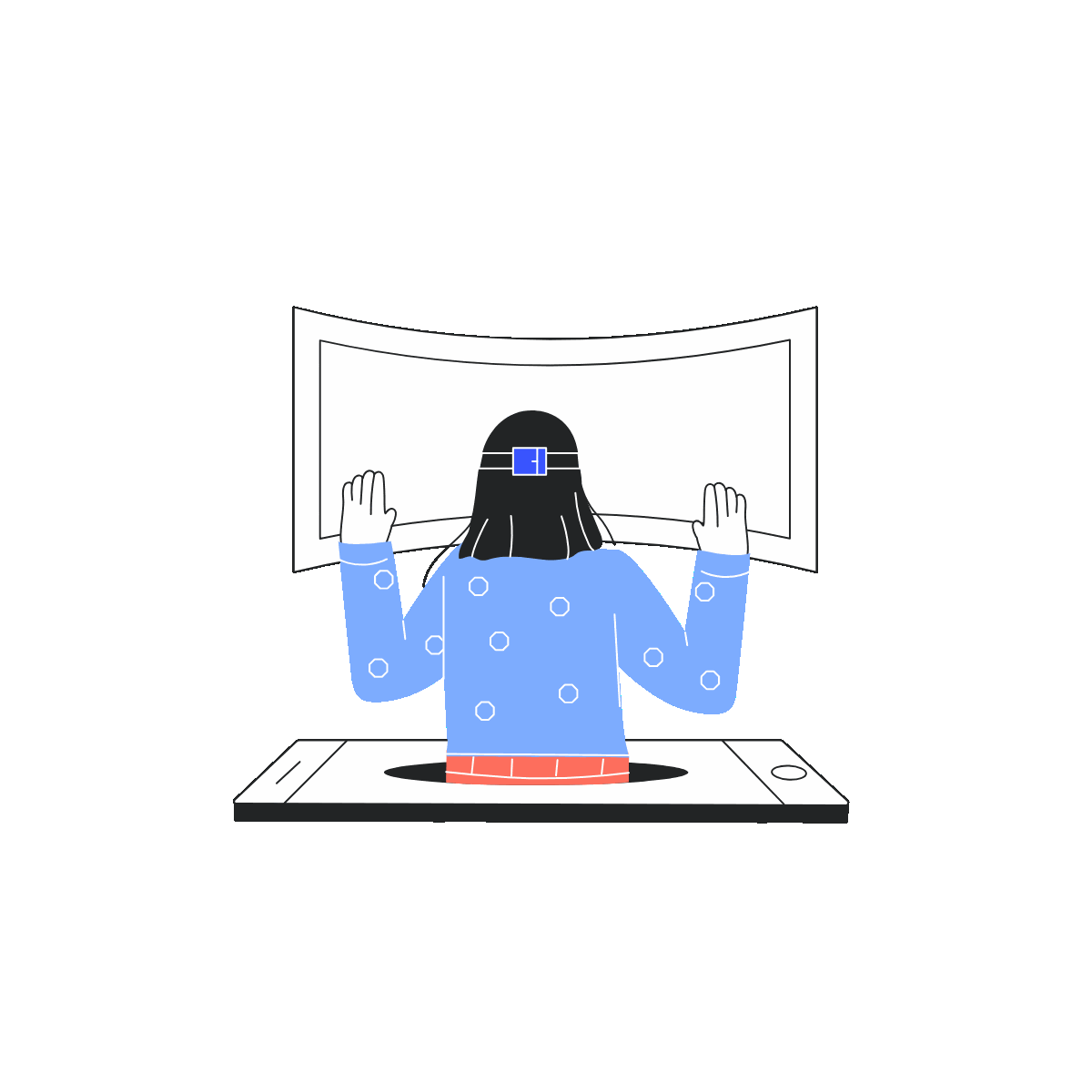 VR App Linear Animated Illustration