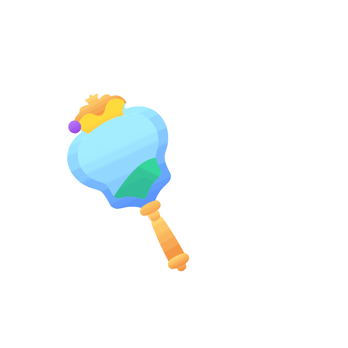 Animated Magical Hand Mirror Icon Design