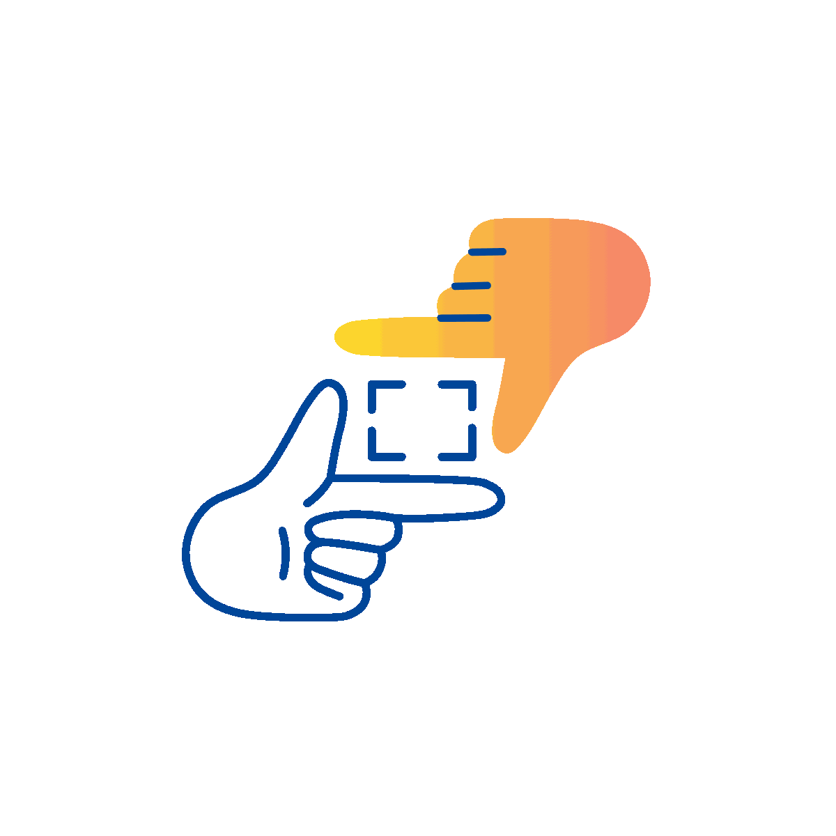 Framing hands visual composition gesture